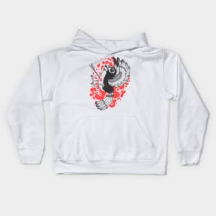 bird in blood modern Kids Hoodie